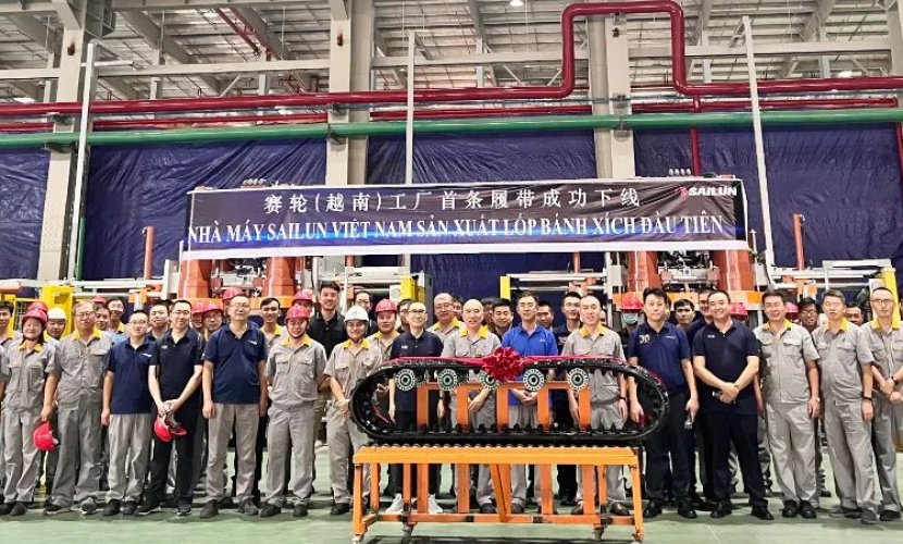 The first rubber track of Sailun Vietnam factory was successfully produced