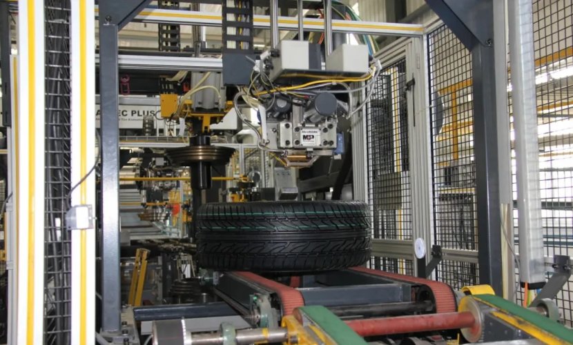 The tire factory is full of energy!